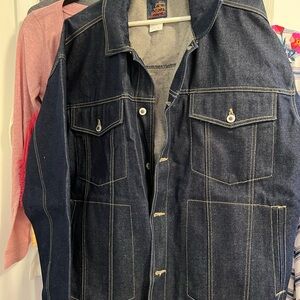 Godbody signature BlueDenim Shirt Jacket with Contrast Stitching size 2XL